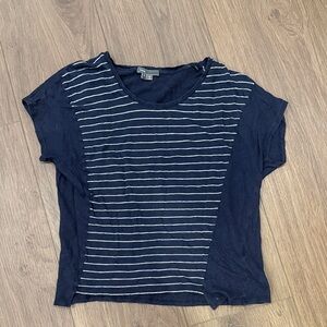 Vince Short Sleeve Tee in Navy and White